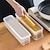 お買い得  キッチン収納-麺収納ボックス長方形プラスチック冷蔵庫食品保存ボックスカバー付きキッチン雑食品麺シールボックス