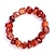 abordables Accessoires portables-bracelet en cristal cristaux de guérison ， bracelet en agate non façonnée avec un mélange de couleurs rouge et noir bracelet en agate fantaisie bijoux populaires en europe et en amérique pierre de