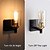 abordables Luces para tocador-apliques de pared negro &amp; aplique de pared dorado de 1 luz, accesorios de iluminación de pared modernos, apliques de pared de granja con pantalla de vidrio transparente, apliques de pared para sala de