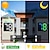 billiga Utomhuslampetter-DIY led adressnummer plaketter färgglad solcell husnummerskylt för ditt hem väggmonterad skylt soldriven trädgårdslampa färgglad belysning
