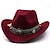 ieftine Costume Vintage &amp; Istorice-pălării de cowboy occidentale cu boruri largi cataramă de centură pălărie panama americană secolul al XVIII-lea pălărie de cowboy din secolul al XIX-lea stat texas costum bărbați pălărie cosplay de epocă