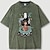 tanie Bluzy i t-shirty cosplay casualowe-Spirited Away Totoro Koszulkowy Oversizowa koszulka Acid Wash Nadruk Graficzny Na Dla par Męskie Damskie Dla dorosłych Przemywania kwasem Codzienne