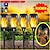 cheap Pathway Lights &amp; Lanterns-2/4pcs Solar Lights Outdoor Solar Torch Lights with Flickering Flame 12 LEDs for Halloween Decorations Waterpoof Landscape Auto On/Off Garden Patio  Home  Decoration Lantern