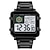 tanie Zegarki elektroniczne-Skmei męski zegarek cyfrowy 3atm wodoodporny luksusowy męski zegarek biznesowy stoper z podświetleniem ze stali nierdzewnej odkryty sportowy kwadratowy zegarek dla mężczyzn