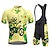 cheap Men&#039;s Clothing Sets-21Grams Men&#039;s Cycling Jersey with Bib Shorts Short Sleeve Mountain Bike MTB Road Bike Cycling Violet Yellow Pink Graphic Bike Quick Dry Moisture Wicking Spandex Sports Graphic Clothing Apparel