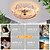cheap Ceiling Fan Lights-Ceiling Fan with Light Circle Design App &amp; Remote Control 100cm 5-Light Dimmable 6 Wind Speeds Modern Ceiling Fan for Bedroom, Living Room, Small Room 220-240V