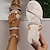 cheap Women&#039;s Slippers &amp; Flip-Flops-Women&#039;s Sandals Slippers Plus Size Outdoor Slippers Beach Slippers Outdoor Beach Solid Color Summer Rhinestone Flat Heel Vacation Casual Minimalism Faux Leather Loafer Silver Rose Gold Chocolate color
