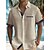 cheap Casual Shirts-Men&#039;s Linen Shirt Summer Shirt Beach Shirt White Blue Green Striped Short Sleeve Spring &amp; Summer Lapel Hawaiian Holiday Clothing Apparel Basic