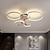 baratos Candeeiros de Teto-luz de teto led 50/60/90/110cm 2/3/5/6-light anel design círculo acabamentos pintados de alumínio regulável luxuoso estilo moderno sala de jantar quarto lâmpadas pendentes 110-240v