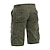 baratos Clássico-Homens Bermuda Cargo Shorts de Trilha Bolso Com Zíper Bolso com aba Tecido Conforto Respirável Ao ar livre Diário Para Noite Moda Casual Preto Verde Tropa