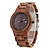 זול שעוני קוורץ-bewell w086b שעון עץ לגברים אנלוגי קוורץ קל משקל בעבודת יד מעץ יד