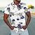 billiga blommiga skjortor för män-vit skjorta med rosor grafiska blommönster för män turndown svart marinblått guld utomhus gata kortärmade kläder kläder mode streetwear casual bomull