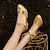 abordables Chaussures de bal, de danse moderne-Femme Chaussures Modernes Utilisation Danse de Salon Danse carrée Talon Motif / Impression Talon Cubain Boucle Adulte Argent Champagne Rouge