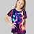 cheap Girl&#039;s 3D T-shirts-Kids Girls&#039; Graphic T shirt 3D Print Outdoor Crewneck Short Sleeve Active Summer 7-13 Years Silver Black White