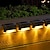 cheap Outdoor Wall Lights-Solar Step Light Waterproof Courtyard Lights Fence Decor Wall Lamp Outdoor Railing Stair Step Decorative Lighting