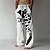 cheap Men&#039;s Pants-Men&#039;s Trousers Summer Pants Beach Pants Graphic Prints Eagle Drawstring Elastic Waist 3D Print Comfort Casual Daily Holiday Streetwear Hawaiian White Green