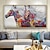 billige Dyremalerier-abstrakte hesteoliemalerier på lærred dyrevægge håndmalede de løbende hestebilleder til moderne boligindretning (ingen ramme)