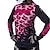 お買い得  ウィメンズジャージ-21Grams 女性用 ダウンヒルジャージー 長袖 ピンク 褐色 グレー レオパード バイク 高通気性 速乾性 スポーツ レオパード 衣類