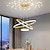 Недорогие Подвесные огни-светодиодный подвесной светильник с проекцией 3 лампы 60 см с регулируемой яркостью круглого дизайна подвесной светильник многослойный алюминий стильная окрашенная отделка художественная 110-240 В