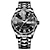 preiswerte Quarz-Uhren-FNGEEN Herren Quarz uhr Minimalistisch Modisch Lässige Uhr Geschäftlich leuchtend Kalender Date WASSERDICHT Edelstahl Beobachten
