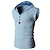economico Canotte da palestra-Per uomo Canotta Maglietta smanicata Canottiera Maglietta senza maniche Senza Maniche Con Cappuccio Estate Semplice Moda Designer Muscolo Bottoni All'aperto Palestra Uscire Bianco Maglietta Top per