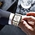 billige Kvartsklokker-belønning herreklokker blå rektangel kvarts armbåndsur luksus forretningsklokke klokke lysende visere vanntett klokke mann