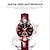 abordables Montres à Quartz-Poedagar femmes montres mode diamant cadran en cuir montre à quartz top marque de luxe étanche dames montre-bracelet