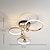 cheap Ceiling Lights-LED Ceiling Light 50/60/90/110cm 2/3/5/6-Light Ring Circle Design Dimmable Aluminum Painted Finishes Luxurious Modern Style Dining Room Bedroom Pendant Lamps 110-240V