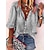 cheap Blouses &amp; Shirts-Women&#039;s Shirt Blouse Pink Blue Green Button Print Graphic Casual Long Sleeve V Neck Basic Regular S