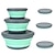 preiswerte Küchen-Aufbewahrung-3 teile/satz silikon faltbare mittagessen box mit deckel tragbare picknick camping schüssel set küche geschirr kit faltbare obst salat schüssel