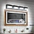 preiswerte Indoor-Wandleuchten-LED-Spiegel-Frontleuchte, Waschtischleuchte, 3/4/5-Kopf-Wandleuchte für modernes, einfaches Schlafzimmer, Badezimmer, Acryl, IP20, Schwarz, Weiß