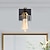 billige Vanity-lamper-vegglamper svart &amp; gull 1 lys vegglampe, moderne vegglamper, gårdsvegglamper med klarglassskjerm, vegglamper for stue, soverom, trapp, bad, gang 110-240v