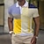 cheap 3D Polos-Men&#039;s Waffle Polo Shirt Button Up Polos Lapel Polo Polo Shirt Golf Shirt Turndown Striped Plaid / Check Graphic Prints Yellow Red Blue Sky Blue Purple Outdoor Street Print Short Sleeve Clothing