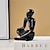 billige Statuer-kreativt harpiksmateriale enkelthånds-ansigtslæsningsfigur dekorative ornamenter i sorte hvide og guldfarver til rådighed til hjemmerestaurantudsmykning og tilbehør til feriedekoration