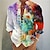 cheap Long Sleeves-Men&#039;s Casual Floral Print Stand Collar Shirt