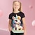 cheap Girl&#039;s 3D T-shirts-Girls&#039; 3D Graphic Cartoon Unicorn T shirt Tee Short Sleeve 3D Print Summer Spring Active Fashion Cute Polyester Kids 3-12 Years Outdoor Casual Daily Regular Fit
