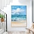 cheap Landscape Paintings-Oil Painting Handmade Hand Painted Wall Art Abstract Knife PaintingSea ViewSailboatHome Decoration Decor Rolled Canvas No Frame Unstretched