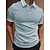 cheap Classic Polo-Men&#039;s Button Up Polos Polo Shirt Casual Holiday Lapel Short Sleeve Fashion Basic Plain Classic Summer Regular Fit Light Sky Blue Black Army Green Dark Navy Brown Grey Button Up Polos