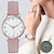 Χαμηλού Κόστους Ρολόγια Quartz-γυναικεία ρολόγια μόδας casual δερμάτινη ζώνη ρολόγια φωτεινά απλά γυναικεία φόρεμα ρολόι χαλαζία ρολόγια χειρός reloj mujer