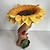 cheap Garden Sculptures&amp;Statues-Polyresin Sunflower Bird Bath Sunflower Resin Crafts Gardening Ornaments