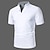 billiga klassisk polo-Herr POLO Shirt Golftröja Ledigt Helgdag Hög krage V-hals Kortärmad Mode Grundläggande Slät Klassisk Sommar Normal Eldrött Svart Vit Grön Grå POLO Shirt