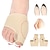 abordables Plantillas-1 par de correctores ortopédicos para el cuidado de los pies, herramientas para el cuidado del pie, ajustador del pulgar del hueso, protector de martillo, calcetín de pedicura suave, enderezador de