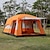 cheap Picnic &amp; Camping Accessories-3-4 Person Camping Tent Family Tent Outdoor Windproof UPF50+ Rain Waterproof Double Layered Poled Two-Bedroom and One-Living Room Tent Thickened Rainproof Tent Polyester 330*210*185 cm