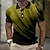 cheap Men&#039;s Button Up Polos-Men&#039;s Polo Shirt Waffle Polo Shirt Lapel Polo Button Up Polos Golf Shirt Gradient Graphic Prints Geometry Turndown Black White Yellow Army Green Red Outdoor Street Short Sleeve Print Clothing Apparel