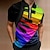 economico Polo con cerniera 3D-Per uomo POLO Camicia da golf Golf Arcobaleno Stampe astratte Collo ripiegabile A B C Arcobaleno Esterno Strada Maniche corte Cerniera Stampa Abbigliamento Di tendenza Originale Informale Traspirante