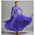 cheap Ballroom Dancewear-Ballroom Dance Dress Embroidery Split Joint Crystals / Rhinestones Women&#039;s Performance Training Long Sleeve Mesh Spandex Organza