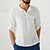 cheap Casual Shirts-Men&#039;s Shirt Casual Shirt Summer Shirt Beach Shirt White Blue Khaki Plain Long Sleeve Spring &amp; Summer Band Collar Casual Daily Clothing Apparel Pocket