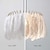 abordables Design Lanterne-Lustre blanc plume éclairage led suspension décor minimaliste suspension belle suspension réglable pour chambre filles chambre