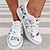 cheap Women&#039;s Sneakers-Women&#039;s Sneakers Daily Canvas Shoes Summer Round Toe Flat Heel Casual Minimalism Canvas Floral White / Blue White &amp; Purple Black