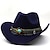 お買い得  ヒストリカル＆ビンテージコスチューム-つば広ウエスタン カウボーイ ハット ベルト バックル パナマ帽子 アメリカ 18 世紀 19 世紀 テキサス州 カウボーイ ハット メンズ レディース コスチューム ヴィンテージ コスプレ帽子